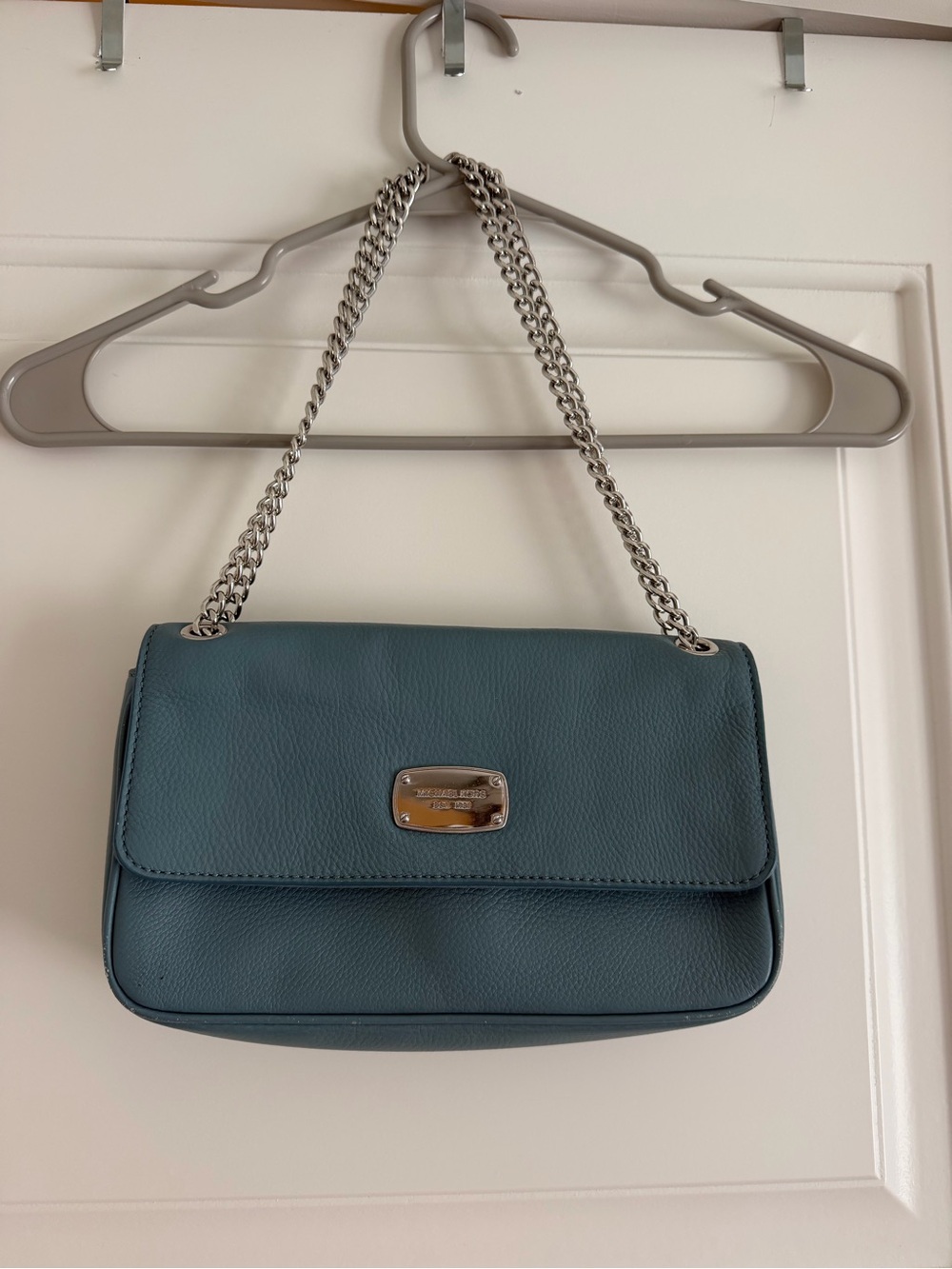 Michael Kors Jet Set Chain Teal Leather Chain Shoulder Bag